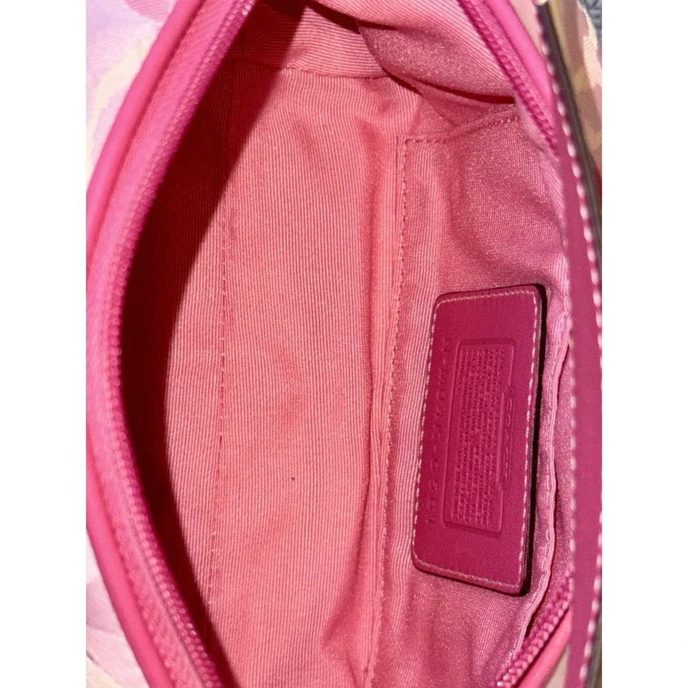 Coach 6561 Pink Optic Signature Mini Hobo Shoulder Bag NWOT Y2K Canvas